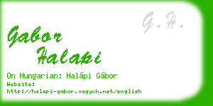 gabor halapi business card